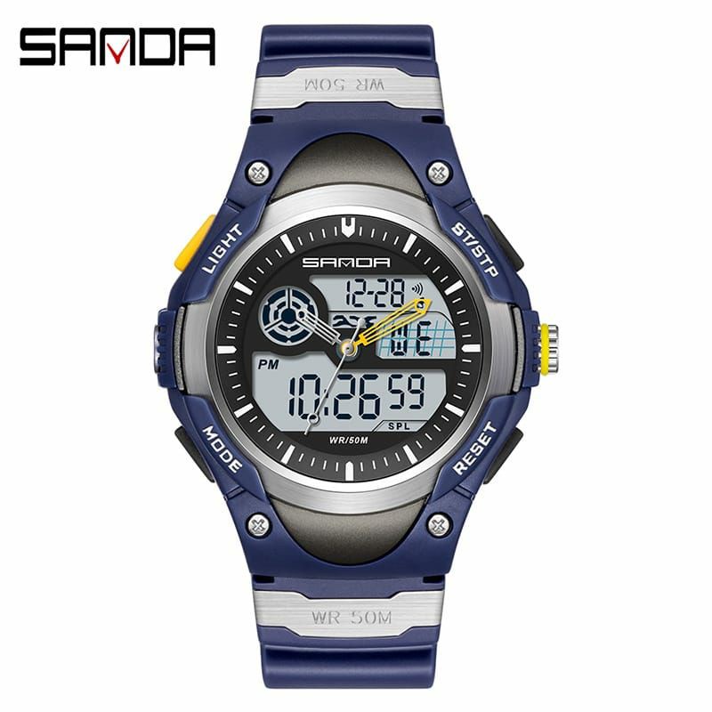 BEST SELLER SANDA 3117 Jam Tangan Pria Digital Analog Tali Rubber Shockproof Anti Air