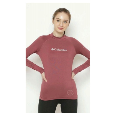 COLUMBIA SPORT SHIRT Long Sleeve Women Kaos GYM,  Olah Raga CD55