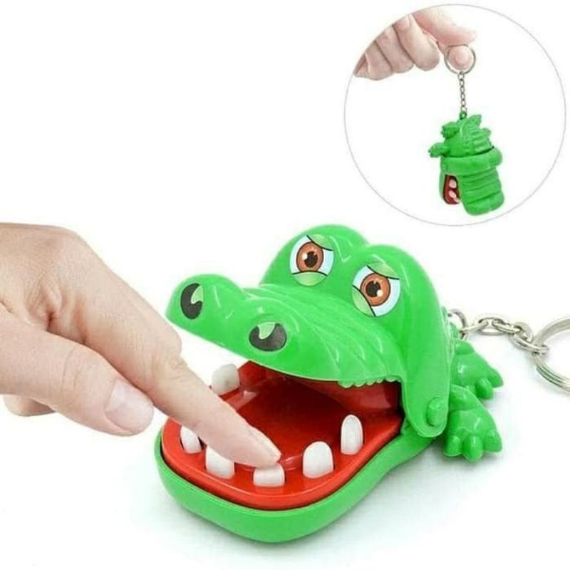GANTUNGAN KUNCI MAINAN BUAYA GIGIT MINI/ GANCI  MODEL CROCODILE DENTIST MINI LUCU