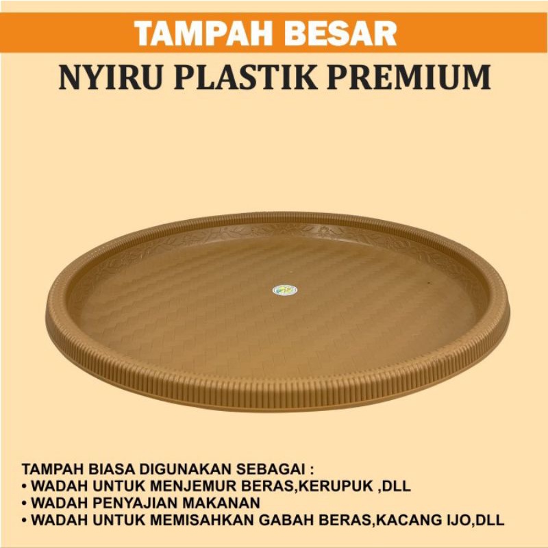 Tampah Besar 50 cm model rotan  anyaman plastik / Taktakan tumpeng / nampan tumpeng   /Nyiru Plastik Premium Tabitha 50 CM