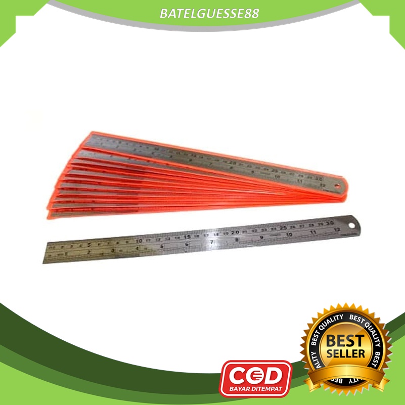 

(B88) Penggaris Besi 30cm Stainless Steel Ruler Alat Perlengkapan Sekolah
