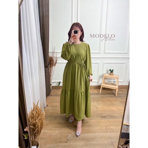 (CUCI GUDANG) Amora Dress | Gamis Kondangan / Dress Kondangan / Gamis Murah / Gamis Mewah / Gamis Cr