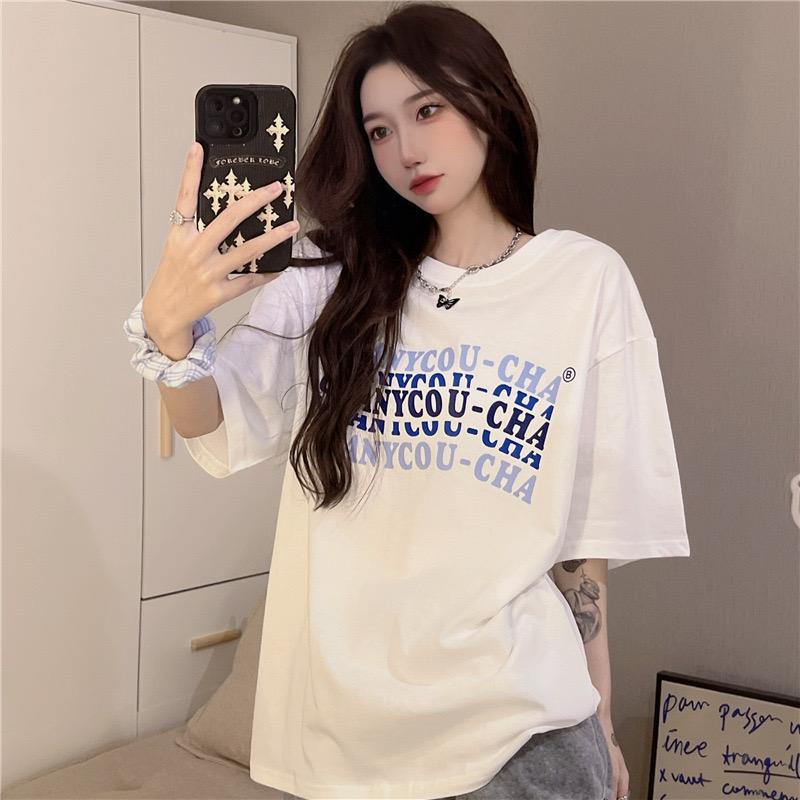 [littlecrab] Kaos Oversize Korea Chanycou-Cha Simple Aesthetic Gradasi Biru Ungu Soft Bayangan Shadow T-shirt Couple Unisex Berkualitas Korean Style