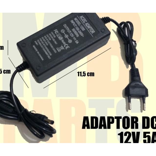 LmU Adaptor 12 Volt 5 Amper Murni Untuk Pompa DC ✶ ✶ ・