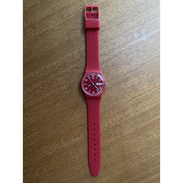 Preloved Jam Tangan Watch Swatch GR710 Red Original