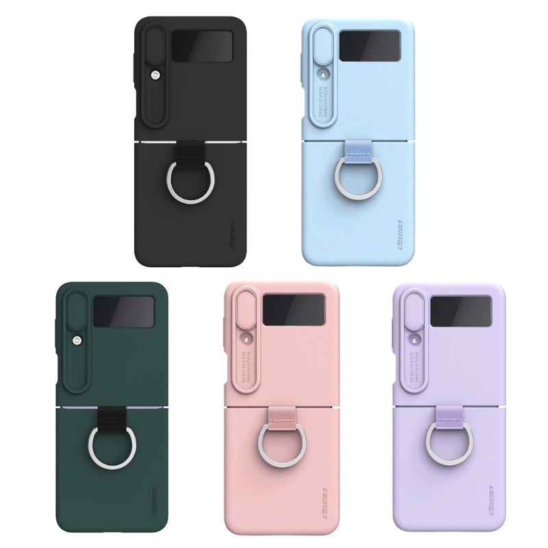 Casing Belakang Shockproof Dengan Ring Holder Mewah Untuk Z Flip4