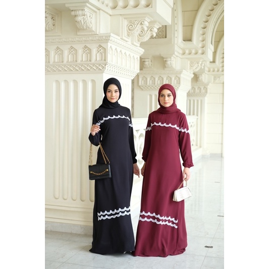 Ounadoutfit Fatimah dress wanita premium | dress kondangan | baju muslimah | outfit pengajian | baju muslim wanita | dress kondangan | abaya muslim | dress abaya