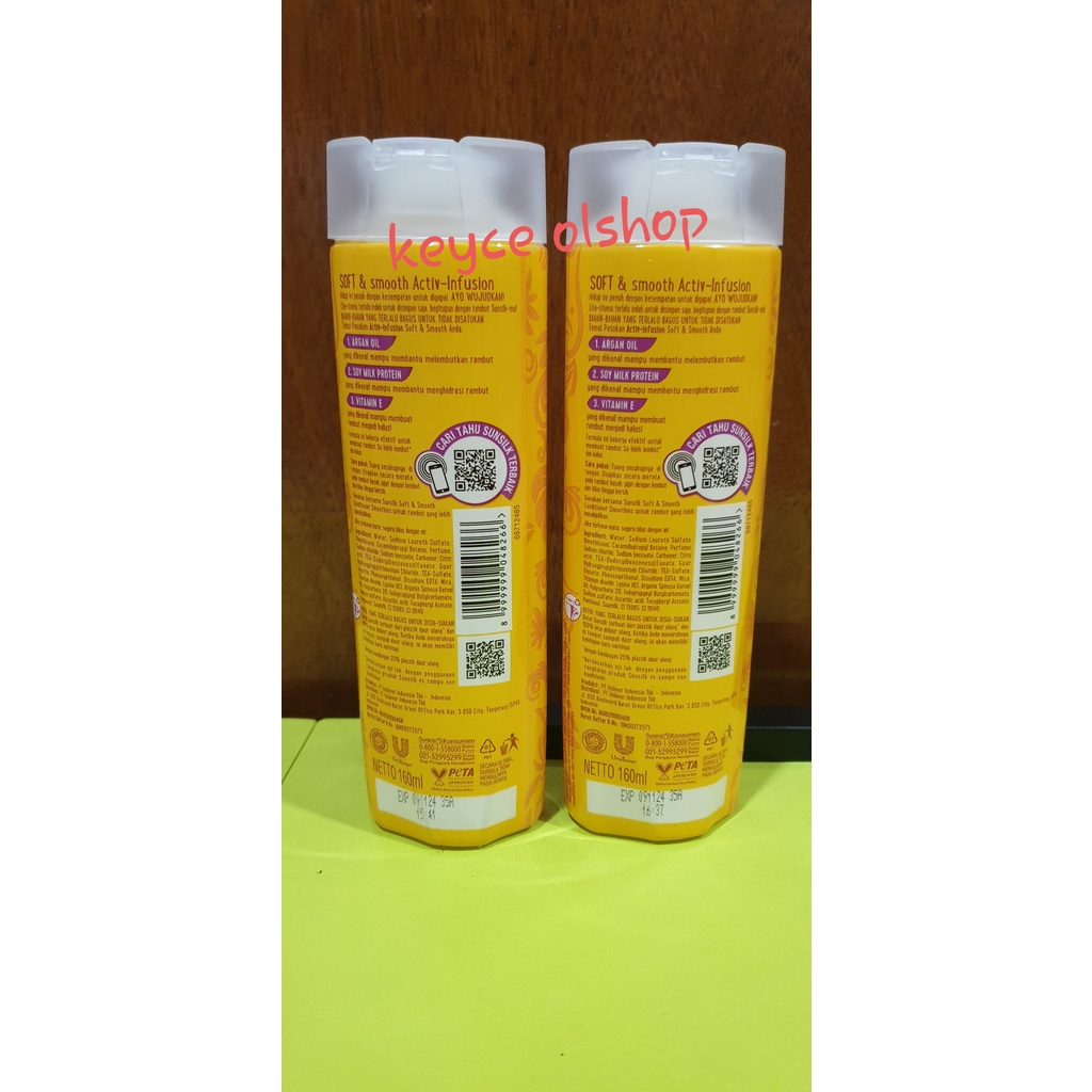 Shampo/sampo/shampoo Sunsilk Halus &amp; Lembut 160 ML