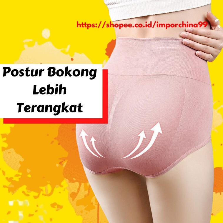 ぅ Celana Dalam Model Korset Wanita Pelangsing Perut Buncit Alat Pengecil Perut Bawahan Perempuan Cor