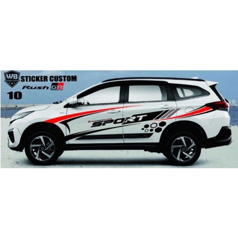 Stiker mobil Rush New Design stiker mobil Rush keren Termurah