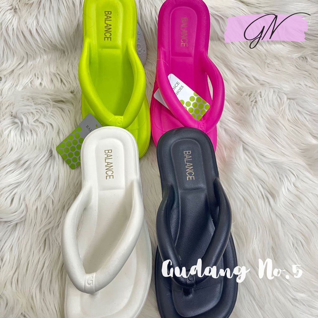 GN-8211 Sandal Jepit Jelly Anti Slip Sandal Wanita Korean Style Import Balance Rubber