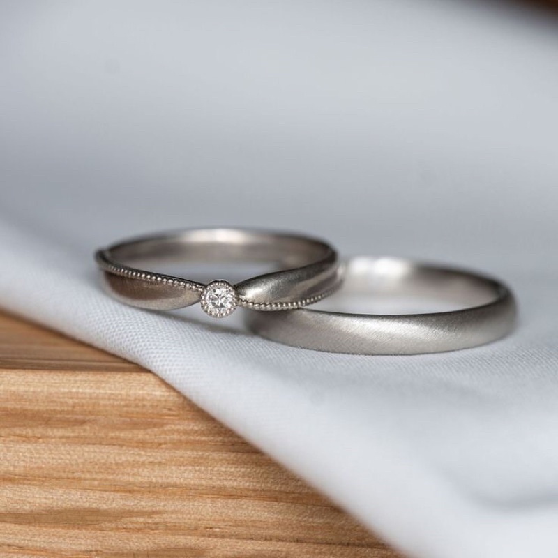 Cincin nikah paladium emas perak