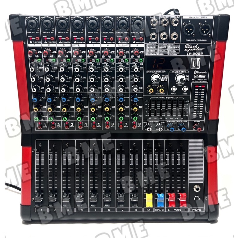 POWER MIXER BLACKSPIDER TF 802P / BLACK SPIDER TF 802 P ORIGINAL