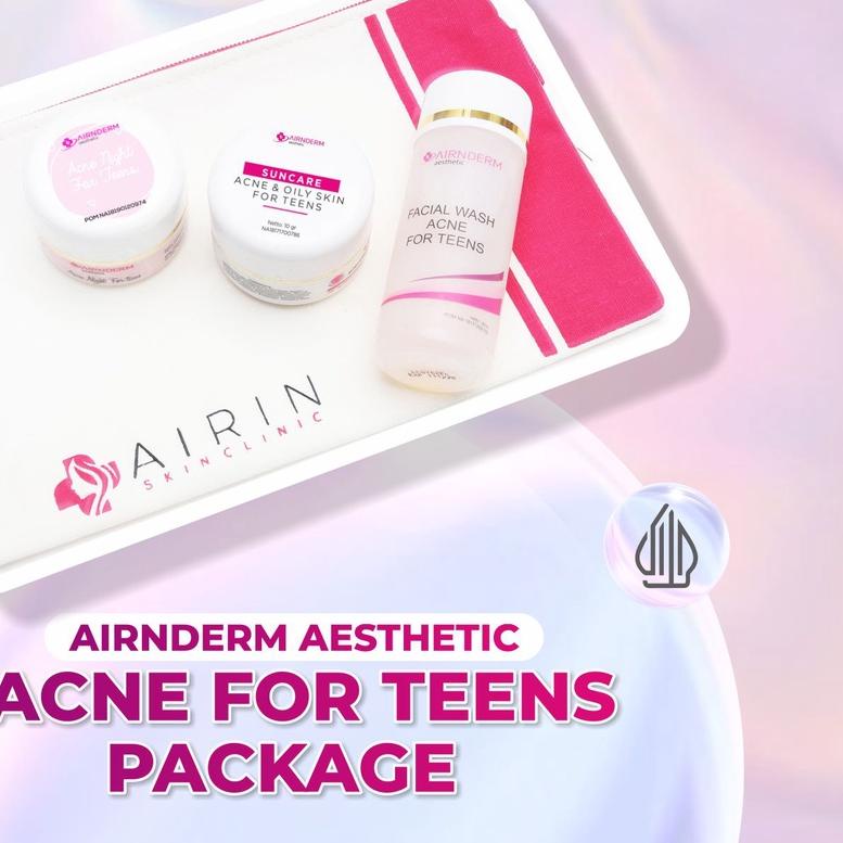 Paket Airnderm Aesthetic Acne For Teens (Free Mini Pouch) (by AIRIN BEAUTY)