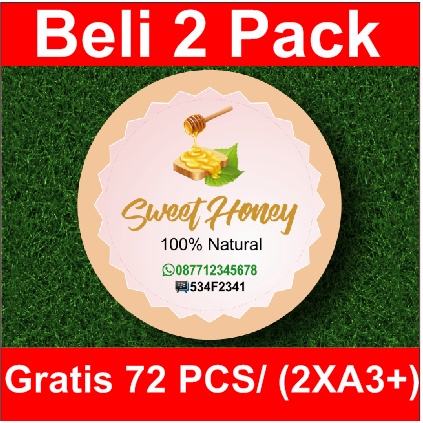 

STIKER LABEL PRODUK LINGKARAN "SWEET HONEY