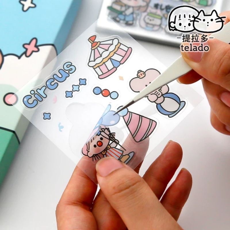 Stiker Waterproof Sticker Botol Minum Tumblr Viral Lucu Korea / Stiker Motif Kartun Korea Lucu Anti Air Dekorasi Handbook Scrapbook DIY