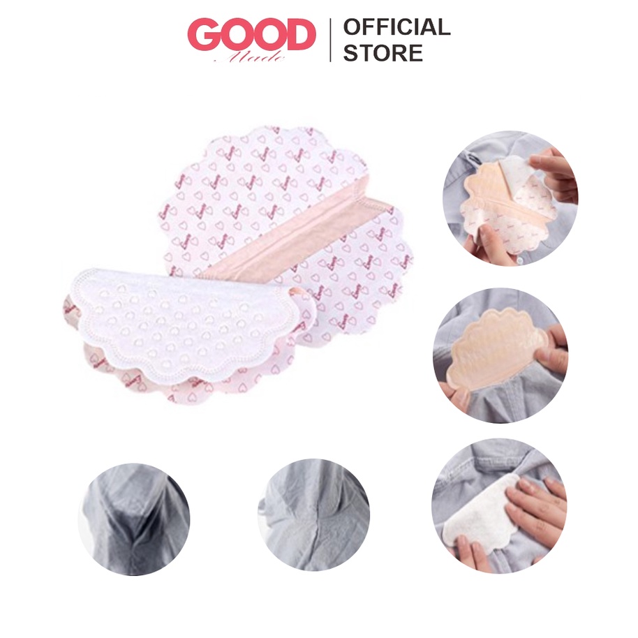 GOOD MADE - Armpit Underarm Pads Pembalut Ketiak Anti Basah Penyerap Keringat area Ketek Bau Burket Solusi Pad