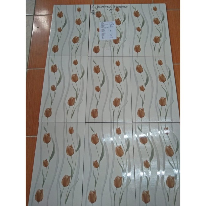 KERAMIK DINDING 25X40 REBECCA BROWN GLOSSY - ROSALIA