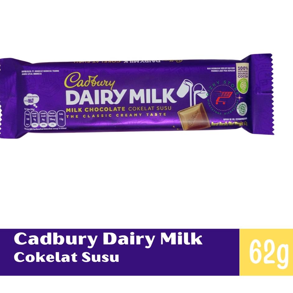 

CSM2y2X--Cadbury Dairy Milk Cokelat 62 Gram 4 Varian