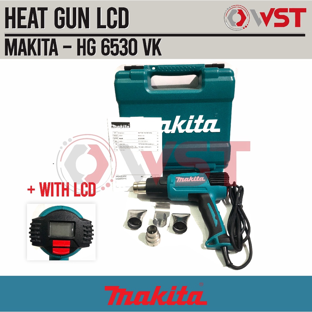 Heat Gun LCD MAKITA HG6530VK / Hot Gun 2000W HG 6530 VK / HG6530