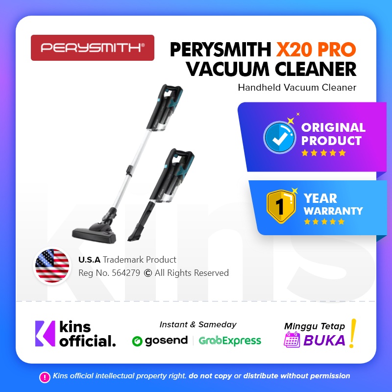 PerySmith X20 Pro Cordless Vacuum Cleaner Handheld Penyedot Debu 20KPA