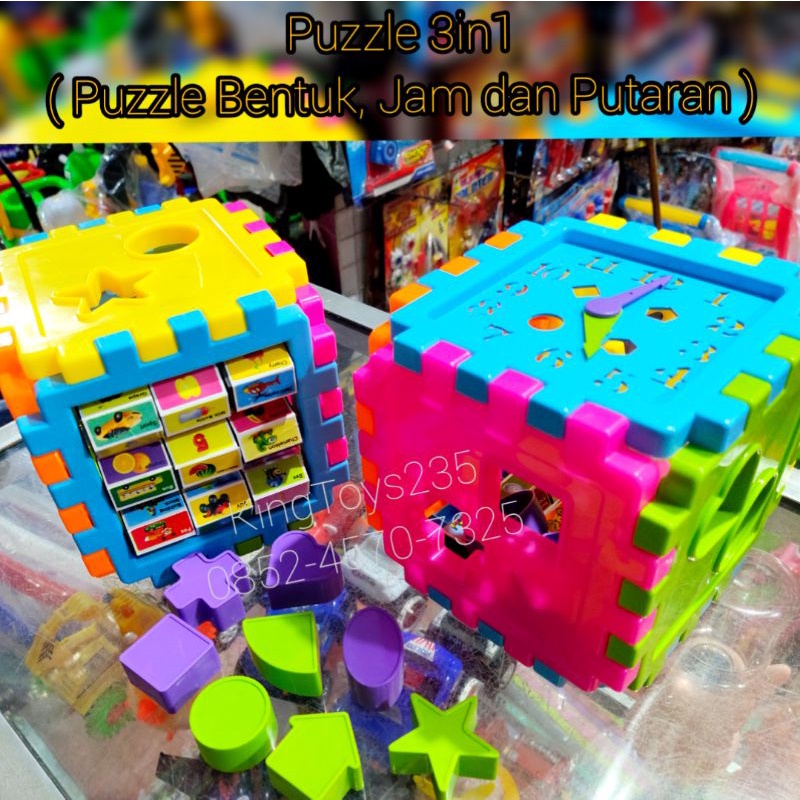Mainan Anak Puzzle Bentuk Diagram Jam Edukasi Edukatif Belajar Kepintaran Latih Otak Kecerdasan Moto