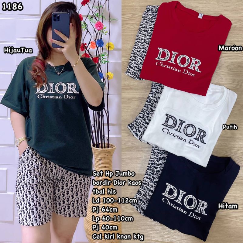 1186 Set Hp Jumbo bordir Dior hls