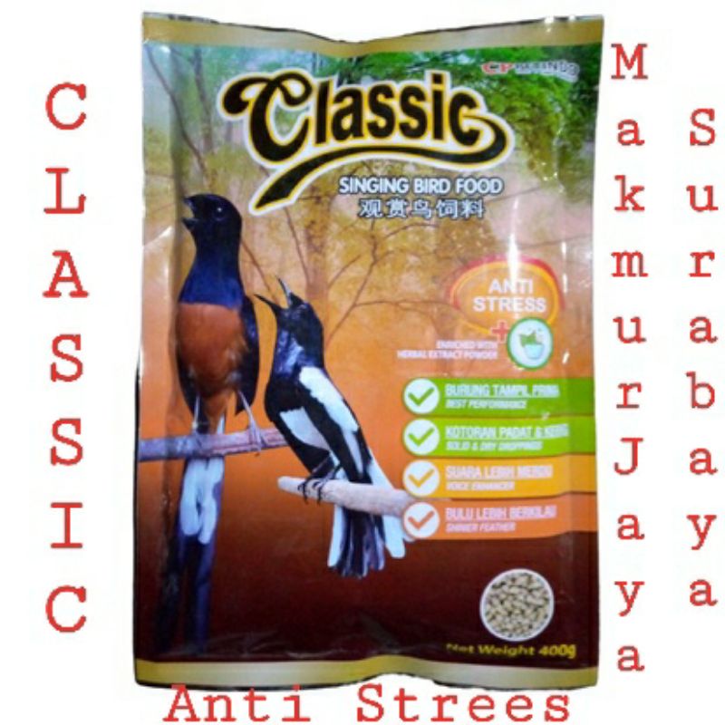 Pakan Burung Classic/Voer Classic (Coklat) 400gram