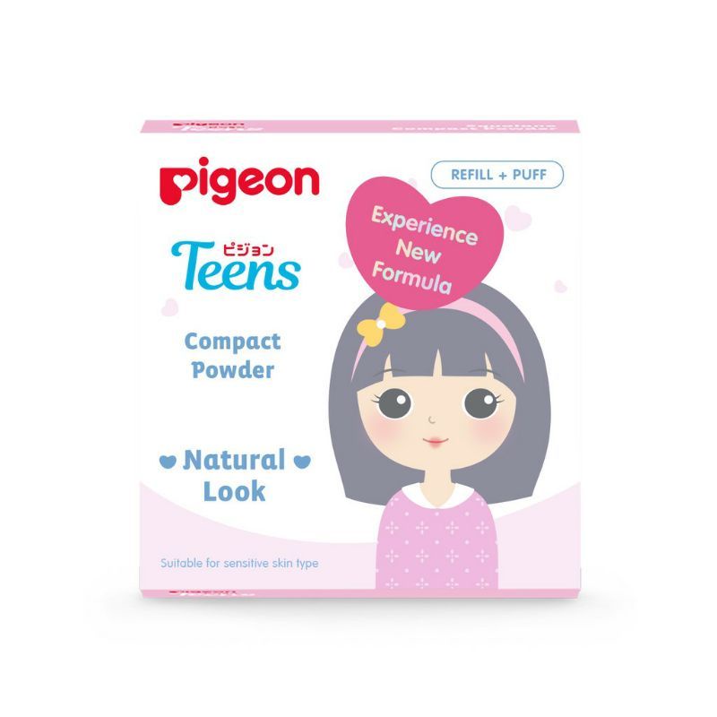 [ REFILL ] PIGEON Compact Powder Natural Look 14gr