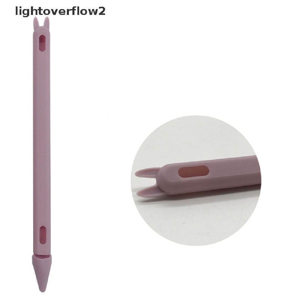 (lightoverflow2) Cover Pelindung Pen Stylus Apple Pencil iPad Bahan Silikon (ID)