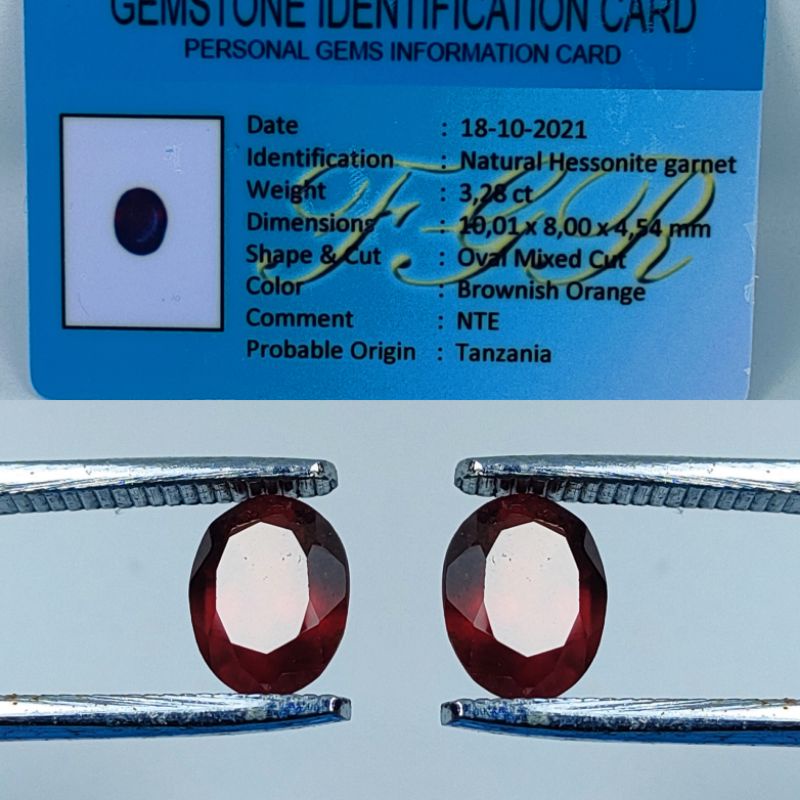 NATURAL RED GARNET BERSERTIFIKAT KODE 02230