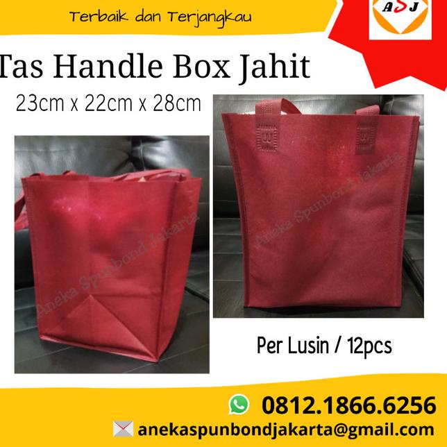 

Tas Handle Box Jahit / Tas Box 23x23x28cm / Tas Nasi Kotak / Tas Kue