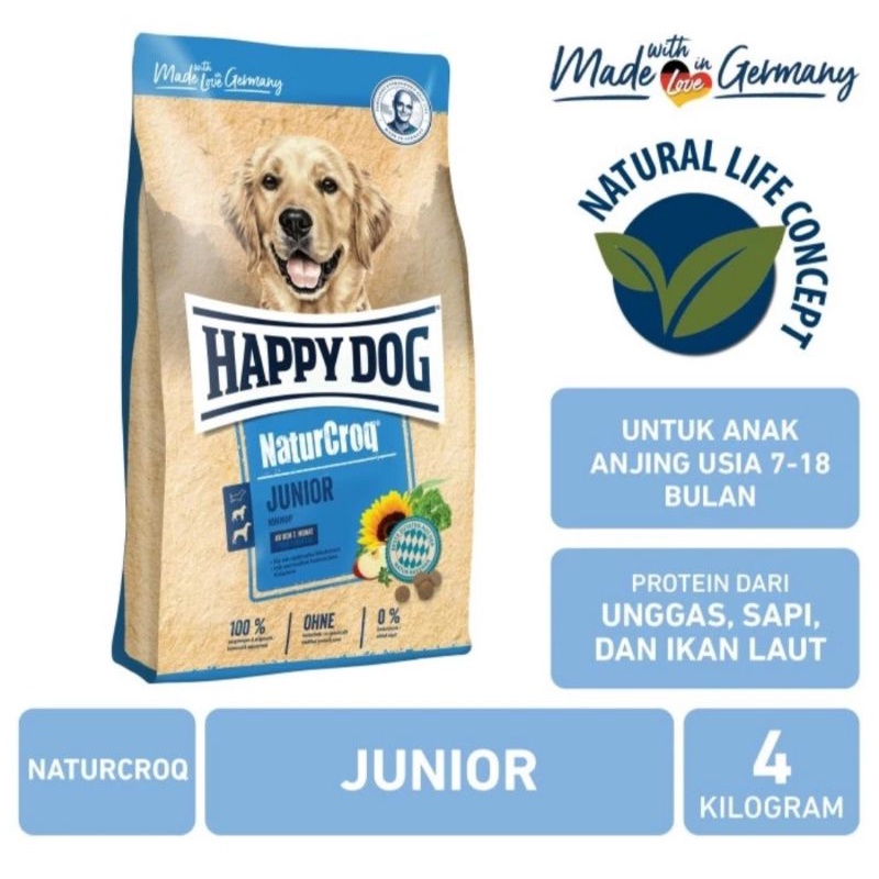 Happy Dog Naturcroq 4kg Junior Dog Food Makanan Anjing