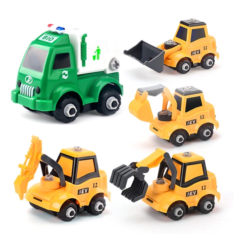 READY STOCK Mainan Mobil Tractor 1 Set (4Pcs) / Tractor Toy Car’s 1 Set (4 Pcs)