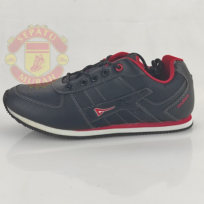 Sepatu Ardiles Anak Lelaki Octape Hitam Merah T (35-38) TALI