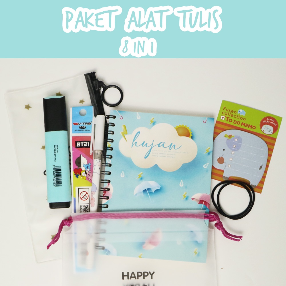 

kln PAKET ALAT TULIS 8IN1 KARAKTER / STATIONERY SET FANCY / ALAT TULIS SET / STATIONERY SET