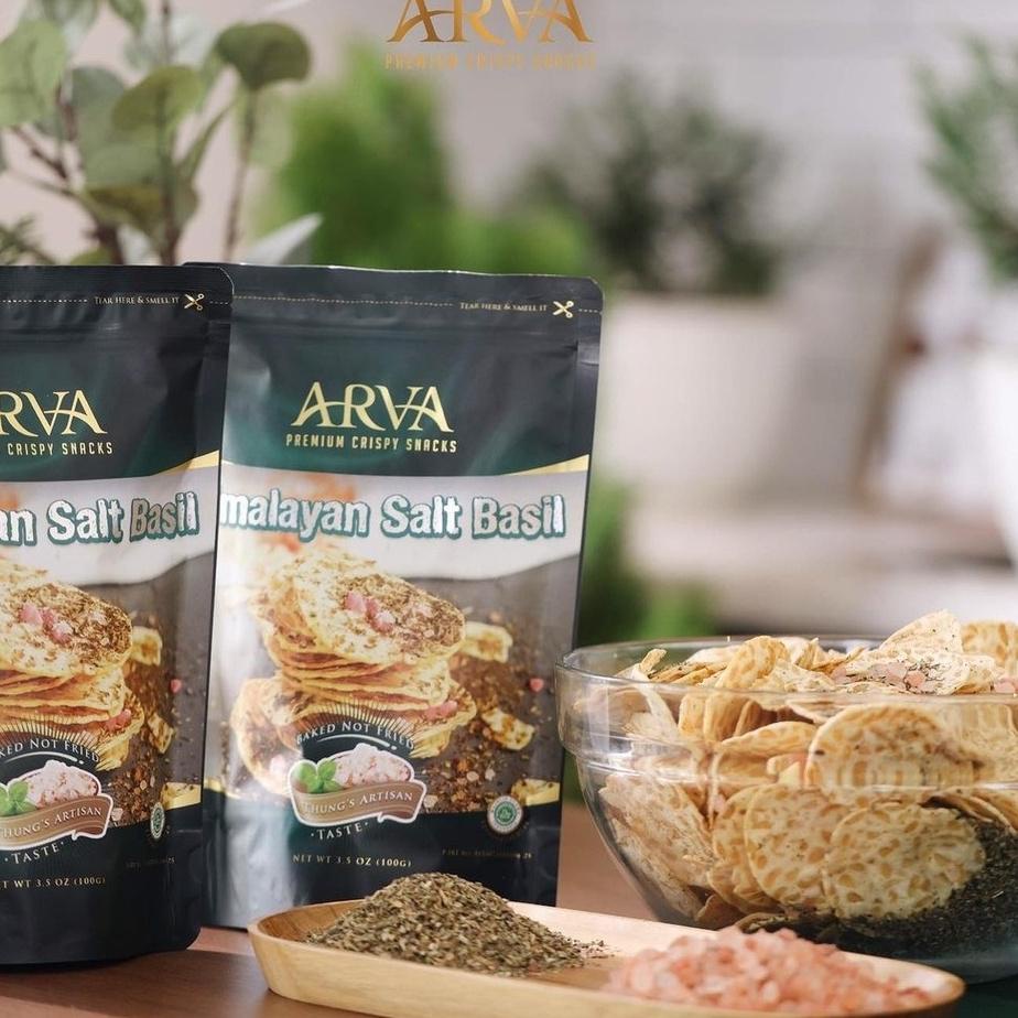 

✨COD✨ Snack Cemilan Sehat ARVA Kripik Tempe Oven 100 gr - Cemilan Sehat Anak Anak / Makanan Anak Sehat Rasa Truffle / Himalayan Salt Basil / Honey Butter / Mala gas !!