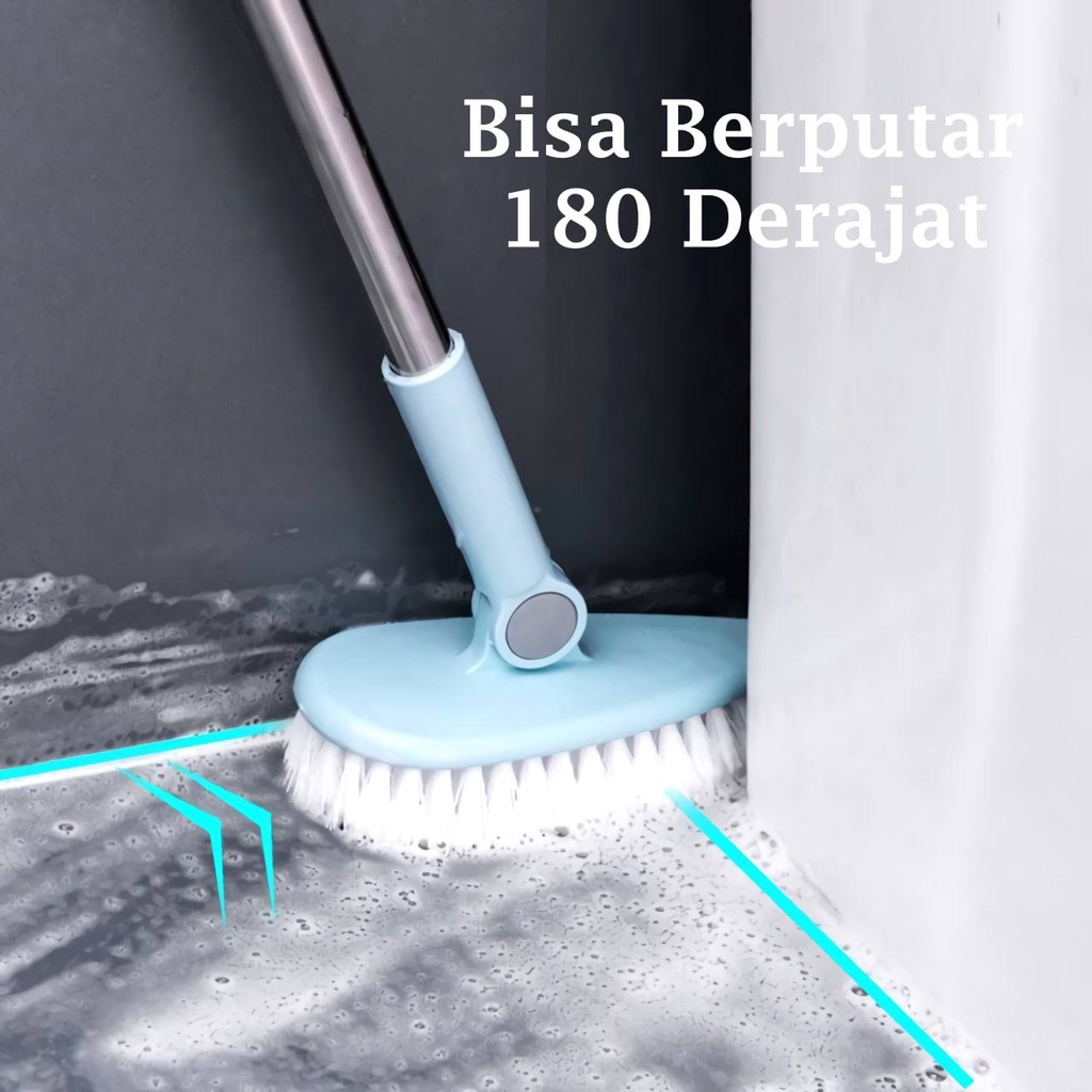 KAGK Gagang Panjang Portable Kamar Mandi Sikat Lantai Pembersih Dinding