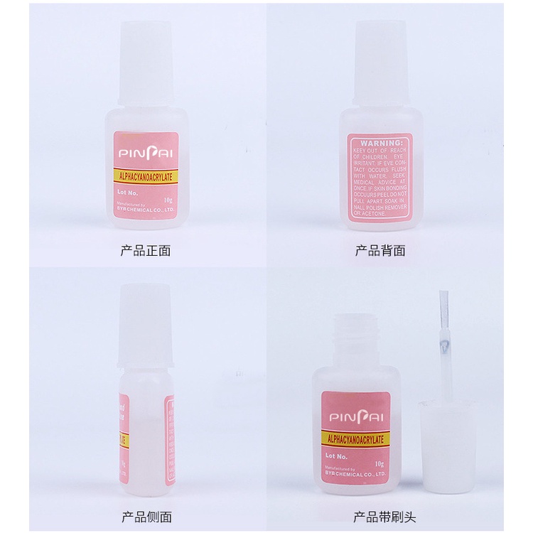 Nail Glue Lem Cair Perekat Kuku Palsu Manik Manik Aksesoris Kuku Penempel Perhiasan Cepat Kering Tahan Lama Berkualitas Pinpai Lem Untuk Manicure Nail Art Quick Dry 2/3/10 gram