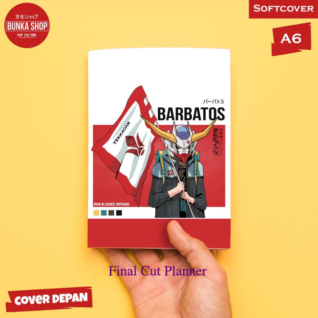 

Pocketnote Anime Gundam Barbatos Hype Softcover A6 Buku Tulis Catatan