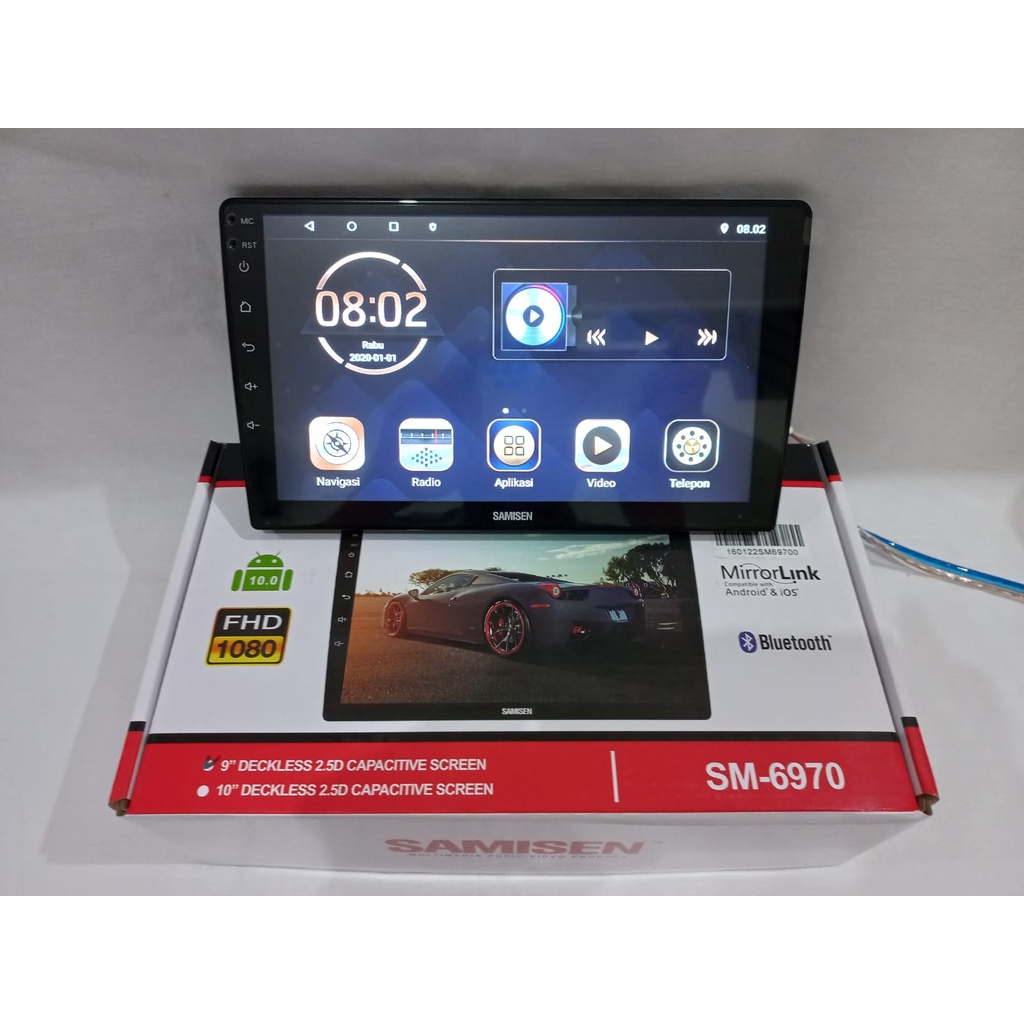 Head Unit TV Android 9 inch Universal Samisen SM 6970 dan F8