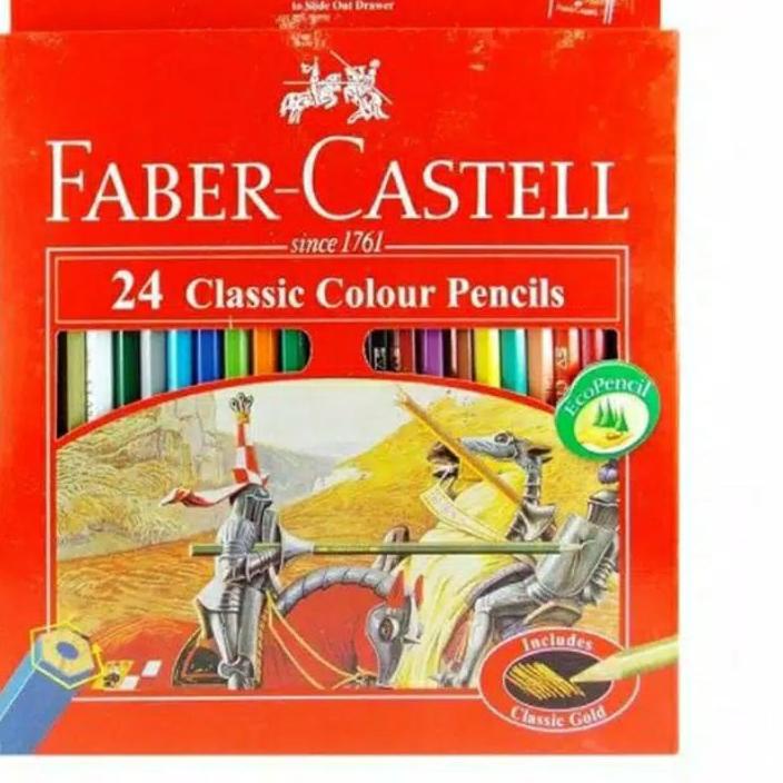 

Hot Sale!! FABERCASTELL 24 classic colour pencils 24 pensil warna 민