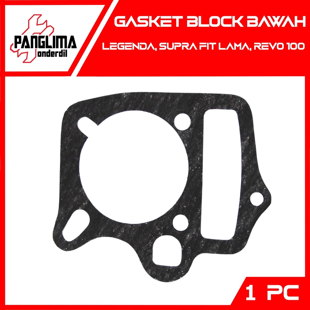 Gasket Block Bawah Legenda &amp; Supra Fit Lama-Old &amp; Revo 100 Paking-Packing Blok Seher Cylinder-Silinder