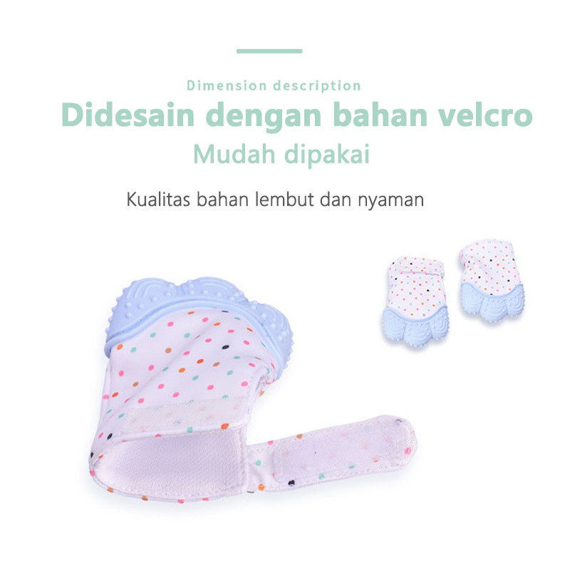 WE Sarung Tangan Teether Mainan gigitan Bayi Mitten Baby Glove Teether