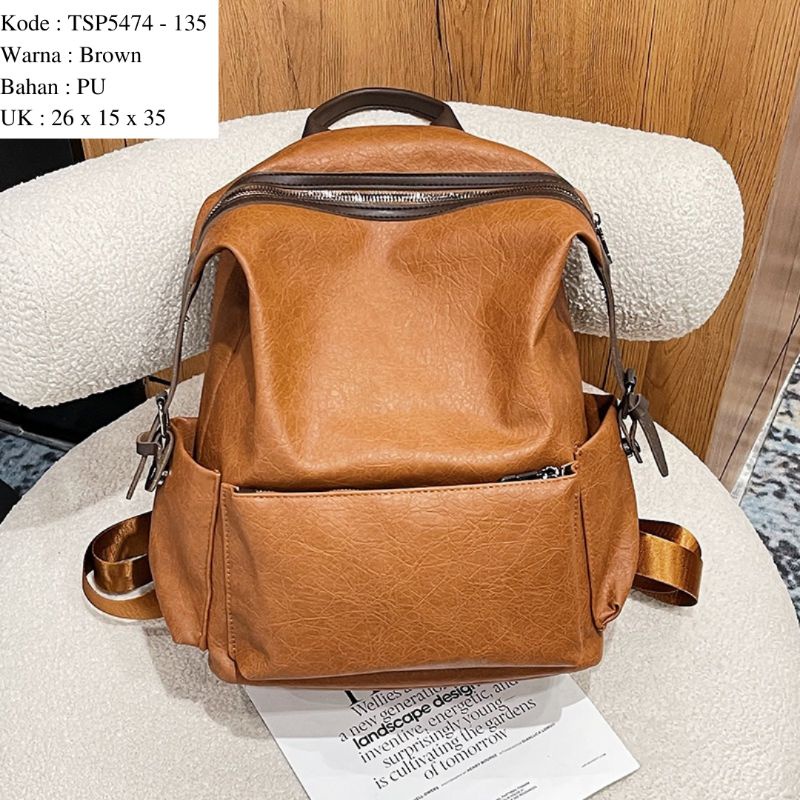 ❤READY SURABAYA  TAS RANSEL IMPORT KOREA   TSP5414 Brown