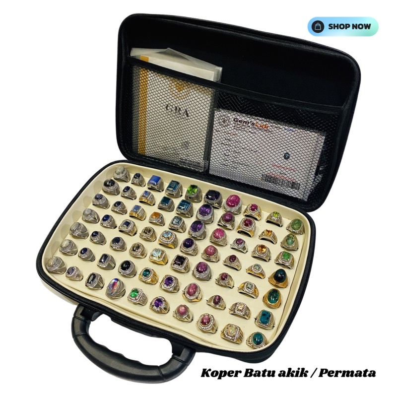 TAS KOPER BATU AKIK PERMATA GEMSTONE FIBER - DOMPET TAS KOPER PERMATA BATU AKIK