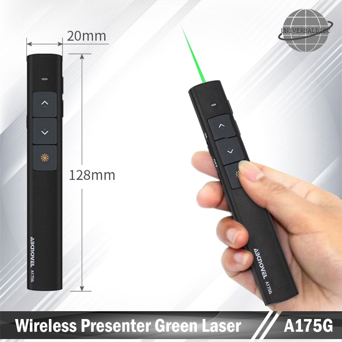 ABCNOVEL A175G Wireless Presenter Green Laser