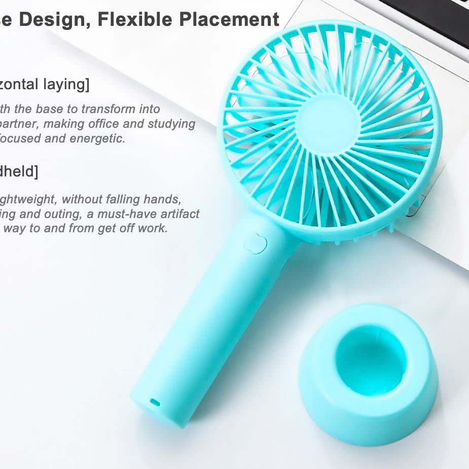 Termurah INONE Kipas Mini Angin Portable USB Fan 3-Speed Adjustable Handheld for Travel Office Room 