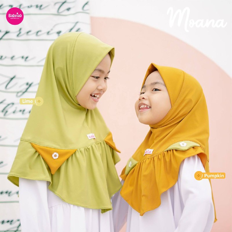 Babyjab Moana Hijab Anak Lucu Perempuan - Baby Jab Jilbab Cewek Usia 1 2 3 4 5 6 7 Tahun