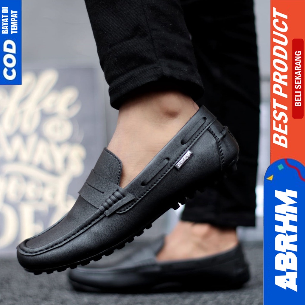 Sepatu Pantofel Formal Kerja Kantor Hitam Pria Original Abrhm Verona